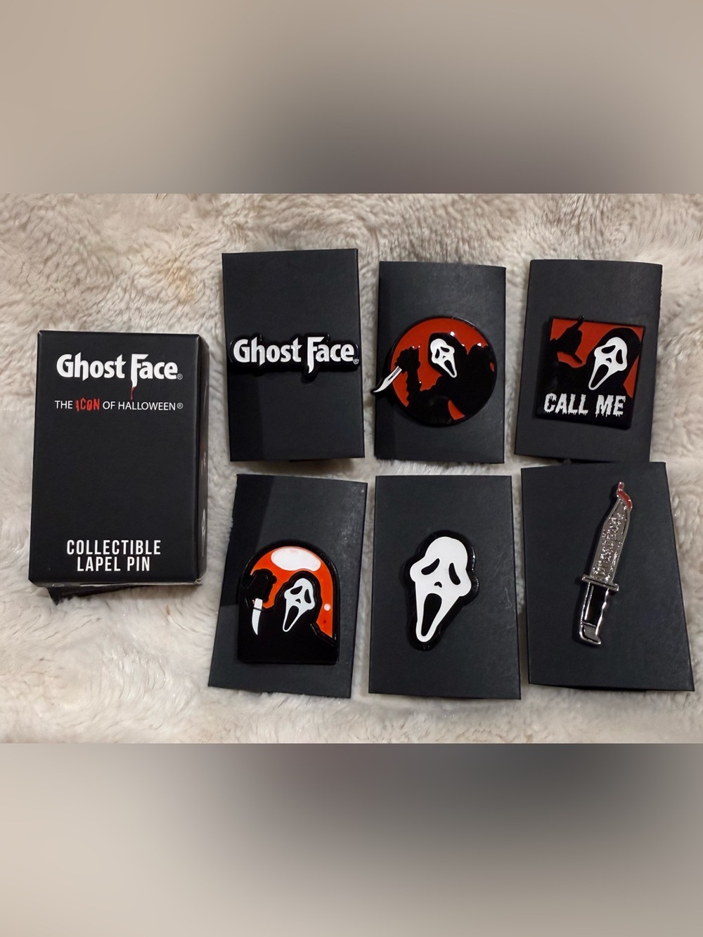 Full set Ghost Face Icons Blind Box Enamel Pin Hot Topic Exclusive